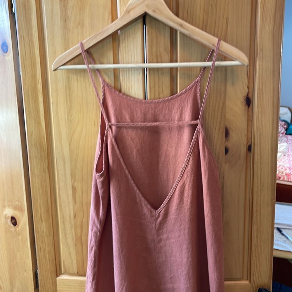 Arkitaip - Gerda Ruffled Slip Dress - Tangerine - M - 100% Linen - Picture 12 of 15